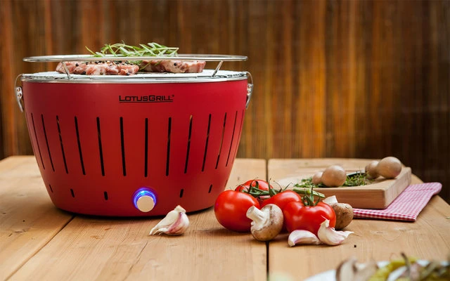LotusGrill S Charcoal / Table Grill Avec Sac De Transport Fire Red