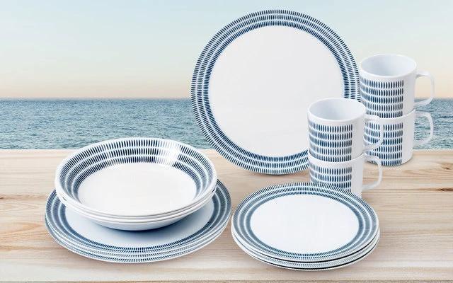 Ensemble En Mélamine Brunner Bluebay 16 Pièces. – Image 2