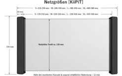 KiiPiT Filet De Rangement Avec Kit De Montage S 170 - 210 Mm