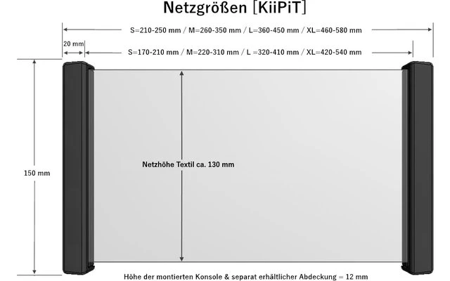KiiPiT Filet De Rangement Avec Kit De Montage S 170 - 210 Mm – Image 7