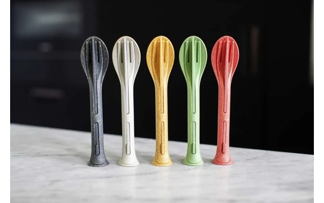 Koziol Klikk Pocket Set De Couverts 3 Pièces Nature Ash Gray – Image 3