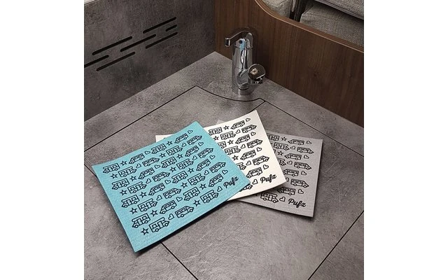 Pufz Torchon Suédois Caravane Blanc – Image 6