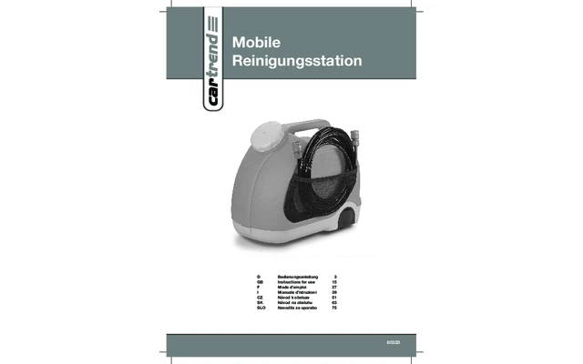 Station De Nettoyage Mobile Cartrend Eau Froide 12 V / 9 Bar