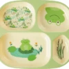 Rice Melamin Assiette Pour Enfants Avec Cygnes Bleu Clair 24,3 X 21,6 Cm