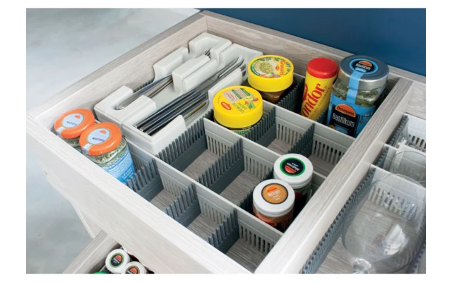 Jeu De Barres De Rangement Pour Tiroirs 8 Pièces Anthracite / Grey Purvario Pure Light Edition – Image 5