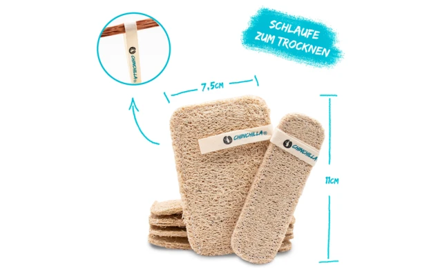 Chinchilla Luffa éponges De Rinçage Réutilisables 7 Pièces – Image 2